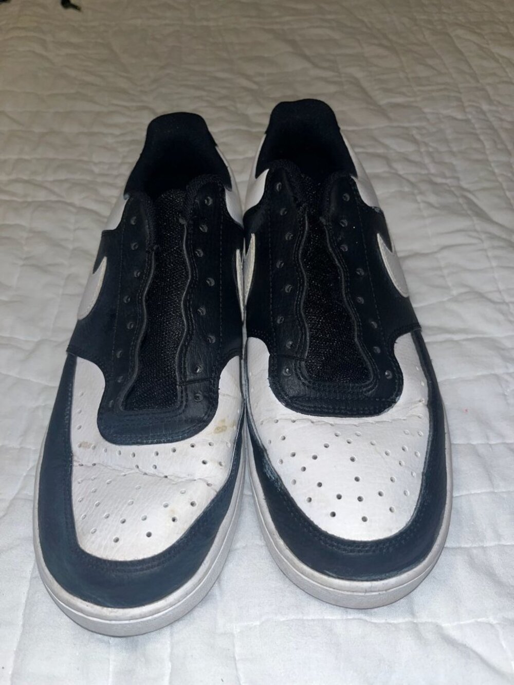 Nike Dunk Low Retro Black White Sneakers Size 7.5 Mens